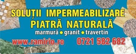 Solutii de impermeabilizare piatra naturala marmura granit travertin www.ramirio.ro 0721 582 682